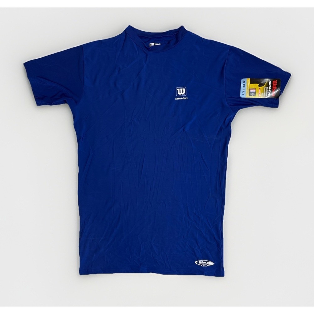 Wilson Ultra-Tec Short Sleeve Compression Shirt Royal Blue Mens Size XL